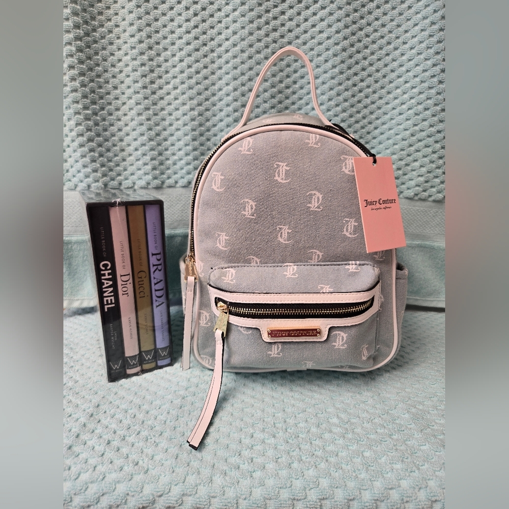 Juicy Couture Sky Blue Monogram Backpack